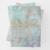 Rusty Turquoise Paint Waterverf Inpakpapier Vel (In situ)