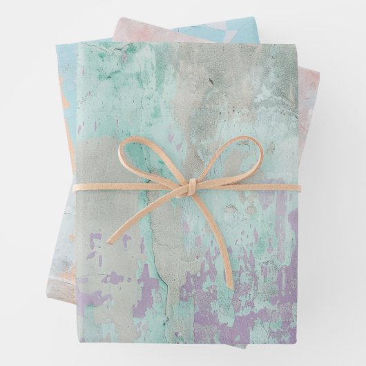 Rusty Turquoise Paint Waterverf Inpakpapier Vel (In situ)