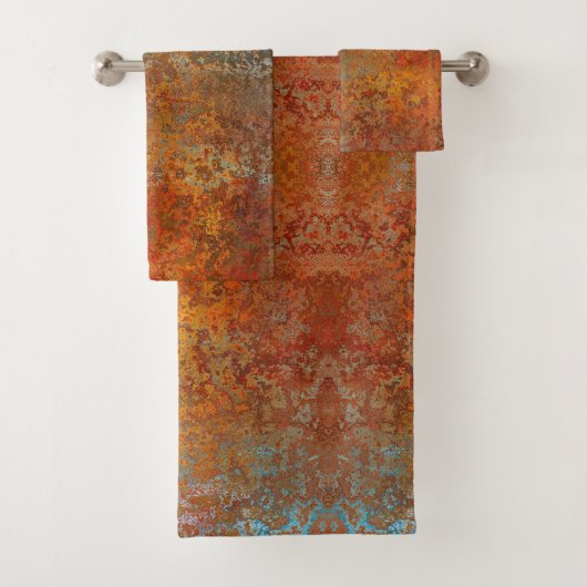 Rusty, Verdigris, Grunge Steampunk Bad Handdoek (Insitu)