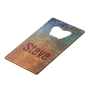 Rusty, Verdigris, Grunge Steampunk Creditkaart Flessenopener