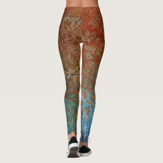 Rusty, Verdigris, Grunge Steampunk Leggings (Achterkant)