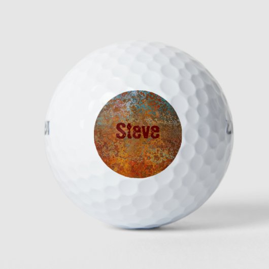 Rusty, Verdigris, Grunge Steampunk Persoonlijk Golfballen (Voorkant)