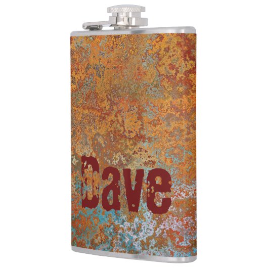 Rusty, Verdigris, Grunge Steampunk Persoonlijk Heupfles (Links)