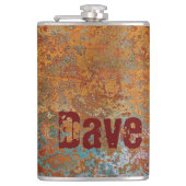 Rusty, Verdigris, Grunge Steampunk Persoonlijk Heupfles (Voorkant)