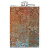 Rusty, Verdigris, Grunge Steampunk Persoonlijk Heupfles (Achterkant)