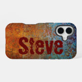 Rusty, Verdigris, Grunge Steampunk Persoonlijk iPhone 16 Hoesje (Achterkant horizontaal)