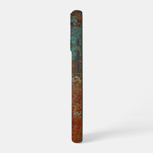 Rusty, Verdigris, Grunge Steampunk Persoonlijk iPhone 16 Hoesje (Linkerkant)