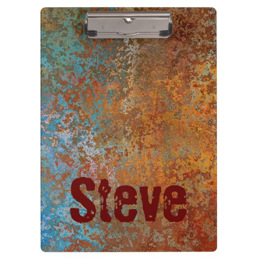 Rusty, Verdigris, Grunge Steampunk Persoonlijk Klembord (Voorkant)