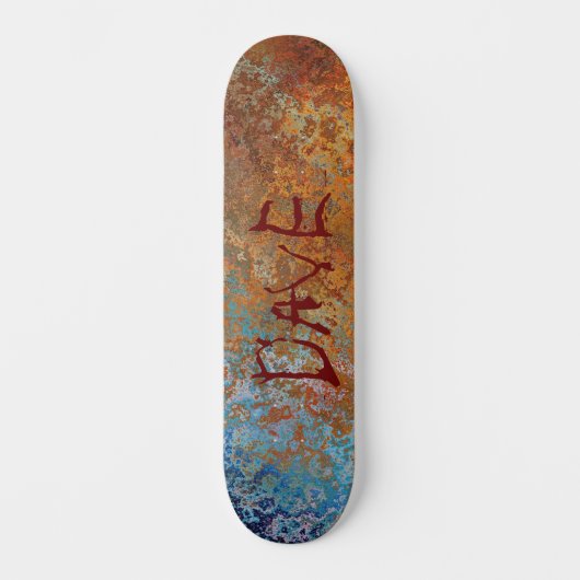Rusty, Verdigris, Grunge Steampunk Persoonlijk Persoonlijk Skateboard (Voorkant)