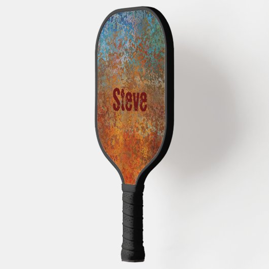 Rusty, Verdigris, Grunge Steampunk Persoonlijk Pickleball Paddle (Links)