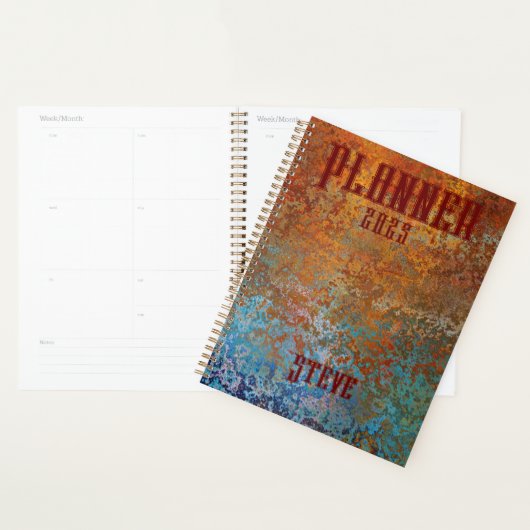 Rusty, Verdigris, Grunge Steampunk Persoonlijk Planner (Display)