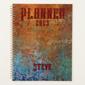 Rusty, Verdigris, Grunge Steampunk Persoonlijk Planner (Voorkant)