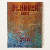 Rusty, Verdigris, Grunge Steampunk Persoonlijk Planner (Achterkant)