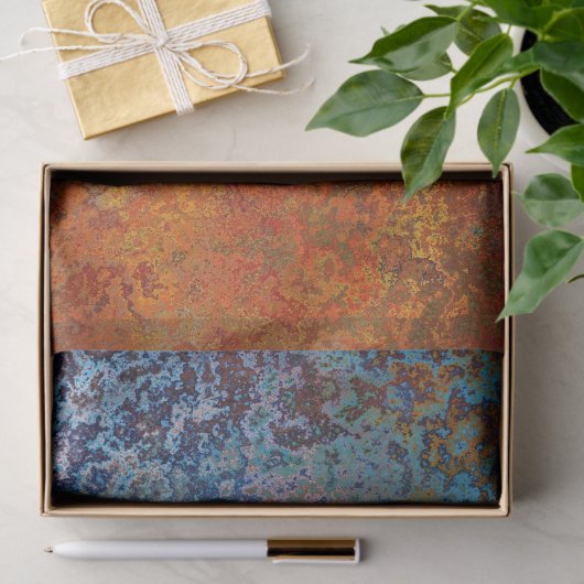 Rusty, Verdigris, Grunge Steampunk Tissuepapier (Geschenk)