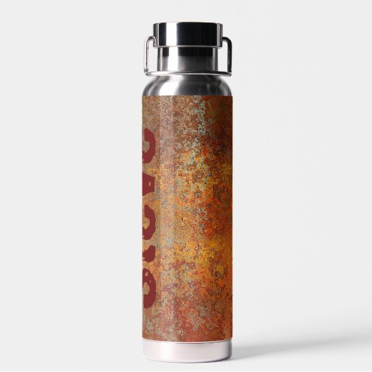 Rusty, Verdigris, Grunge Steampunk Waterfles (Achterkant)