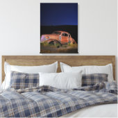 Rusty Vintage Auto Donkere Sky Verpakt Canvas 18 " (Insitu (Slaapkamer))