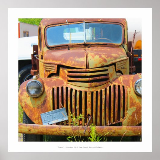 Rusty vintage auto oude junker antiek automobile poster (Voorkant)