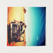 Rusty Vintage Car Wandkleed (Voorkant (horizontaal))