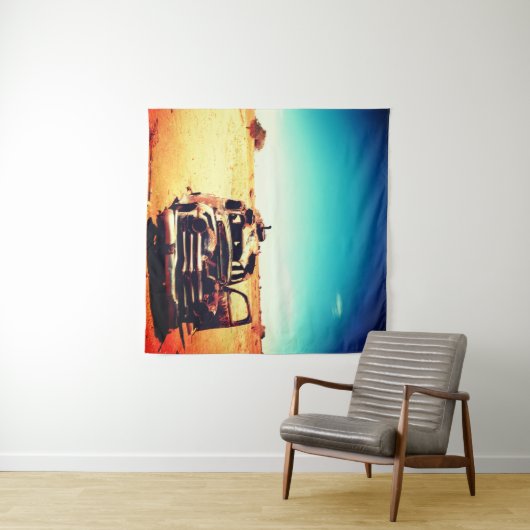 Rusty Vintage Car Wandkleed (In Situ (horizontaal))