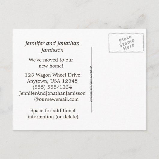 Rusty Wagon Wheels Nieuwe Adres Aankondiging (Achterkant)