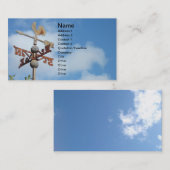 Rusty Weathervane tegen blauwe hemel Visitekaartje (Voorkant / Achterkant)