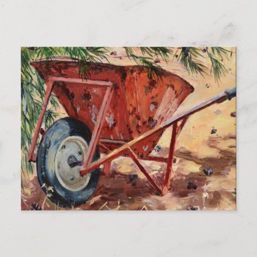 Rusty Wheelbarrow 2009 Briefkaart (Voorkant)