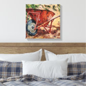 Rusty Wheelbarrow 2009 Canvas Afdruk (Insitu (Slaapkamer))