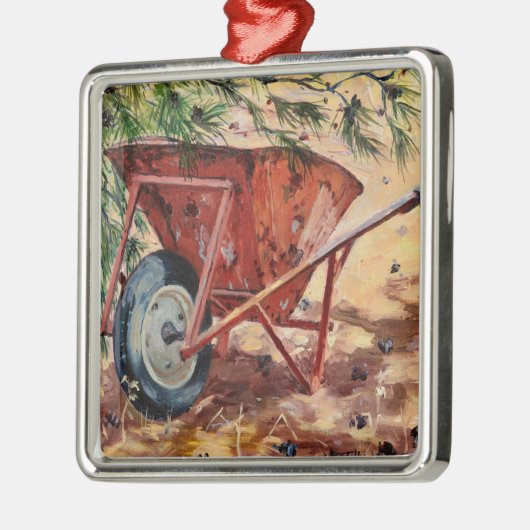 Rusty Wheelbarrow 2009 Metalen Ornament (Links)