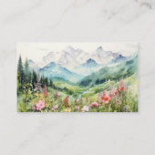 Rusty Wildflower & Mountain Online RSVP QR Code Informatiekaartje (Achterkant)