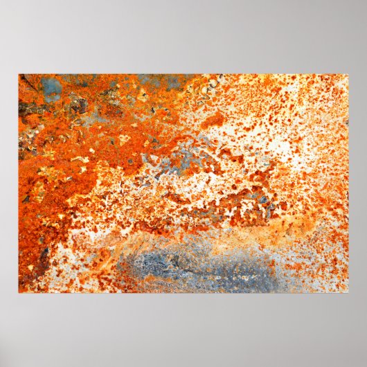 Rusty Zinc grunge background Poster (Voorkant)