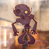 Rusty Zombie Robot Raamsticker (Vel 2)