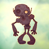 Rusty Zombie Robot Raamsticker (Vel 3)