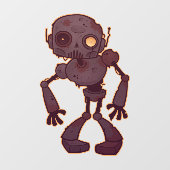 Rusty Zombie Robot Raamsticker (Vel)