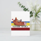 Rusty's California Beer Flag Briefkaart (Staand voorkant)