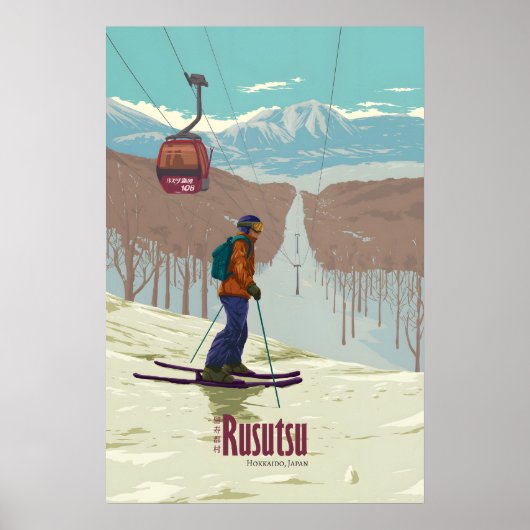 Rusutsu Japan Ski Resort Reisposter Poster (Voorkant)