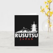 Rusutsu Japan skigebied Retro skiën snowboarden Kaart (Gele Bloem)