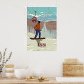 Rusutsu Japan Sneeuwboarden Reisposter Poster (Keuken)