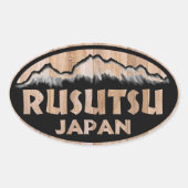 Rusutsu Japanse ovalen Ovale Sticker (Voorkant)