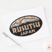 Rusutsu Japanse ovalen Ovale Sticker (Envelop)