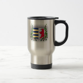 Rusyn Crest Coffee Stainless Steel Mok