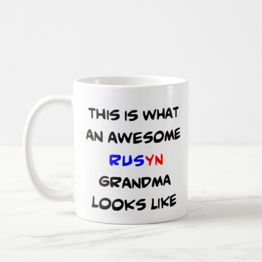 rusyn oma , geweldige koffiemok (Links)