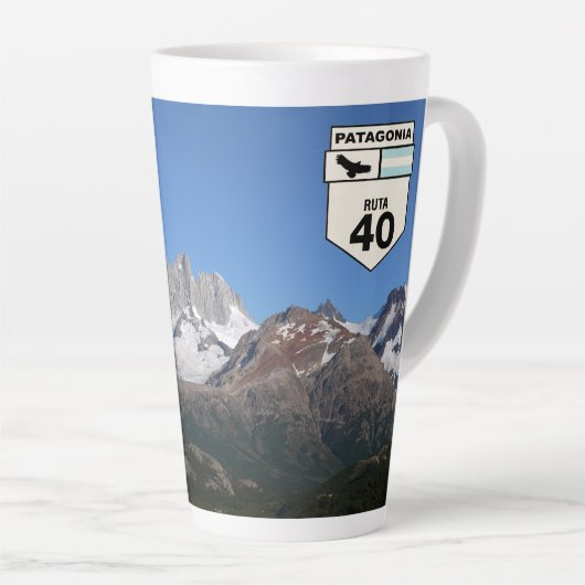 Ruta 40 de klassieke aandrijving latte mok (Rechterhoek)