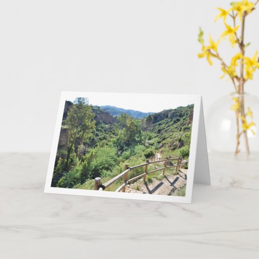 Ruta del Agua Bridge in Chelva, Valencia, Spanje Kaart (Gele Bloem)