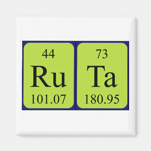 Ruta periodiek table name magnet (Voorkant)