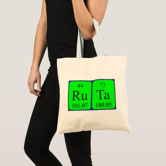 Ruta periodieke lijstnaam canvas tas (Voorkant (product))