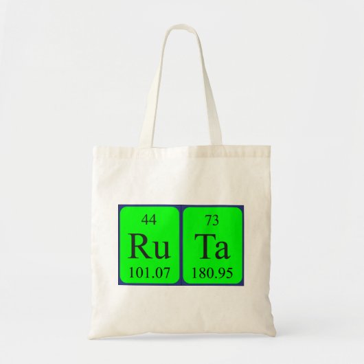Ruta periodieke lijstnaam canvas tas (Voorkant)