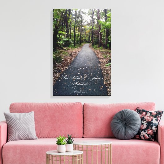 Ruth 1:16 canvas afdruk (Insitu (Woonkamer))