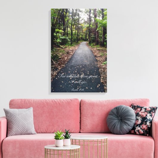 Ruth 1:16 canvas afdruk (Insitu (Woonkamer))