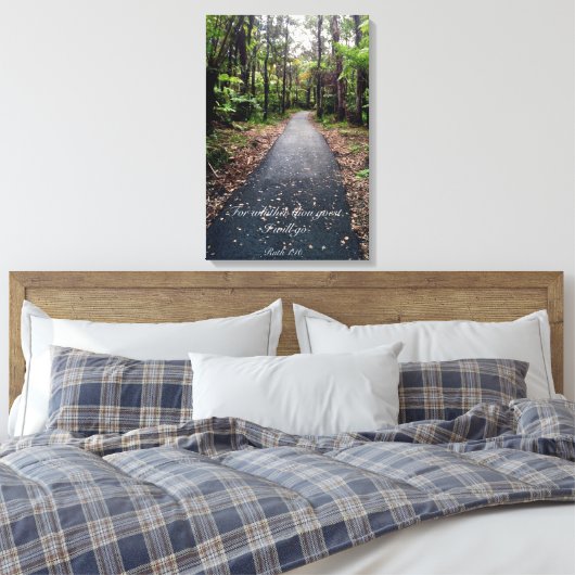 Ruth 1:16 canvas afdruk (Insitu (Slaapkamer))