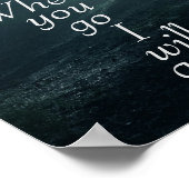 Ruth 1:16 Manuscript, waar u gaat zal ik gaan Poster (Hoek)